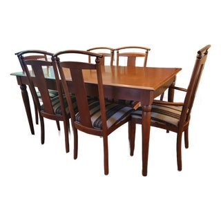 1990s Ethan Allen Dining Set of 10 For Sale
