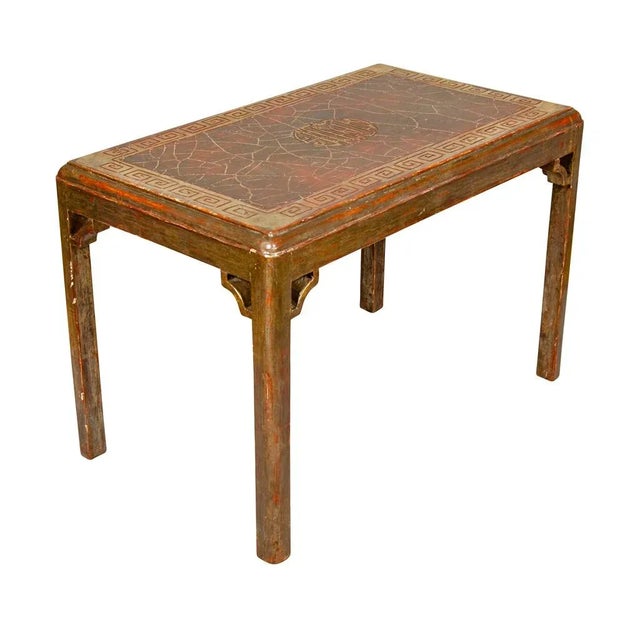 Asian Silvered Wood Table Attributed to Max Kuehne For Sale - Image 3 of 12
