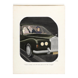 Original Published Diners Club Magazine Artwork Painting by Francis Wilford Smith "Smilby" Rare