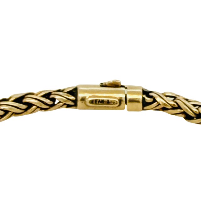 Tiffany & Co. 14k Yellow Gold Wheat-Link Bracelet, 1950s-1960s For Sale - Image 4 of 5