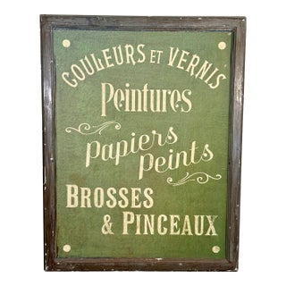 Vintage French Trade Sign From Paris For Sale