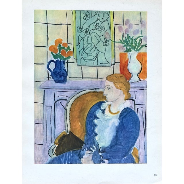 Title: Blue dress in ochre arm-chair Artist: Henri Matisse (After) Country: France Medium: Engraving 18 Marks: Not signed,...
