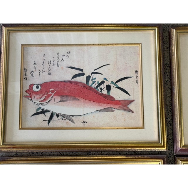 Japanese Mid 20th Century Four Beautiful Japanese Prints After Hiroshige For Sale - Image 3 of 5
