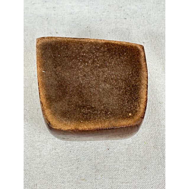 Brown Redwood Burl Asymmetrical Box For Sale - Image 8 of 9