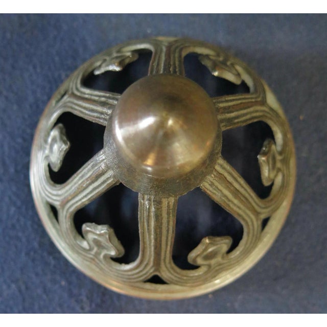 Early 20th Century Vintage original Handel Lamp Bronze Heat Cap For Sale - Image 5 of 7