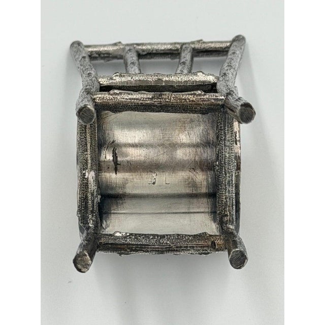 Metal Late 19th Century Set of 6 American Victorian Sterling Silver Figural Chair Napkin Rings For Sale - Image 7 of 12