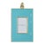 Wildwood Aqua Enamel Wall Frame, Large For Sale