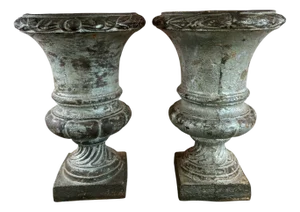 Cast Iron Medici Vases, 1864, Set of 2