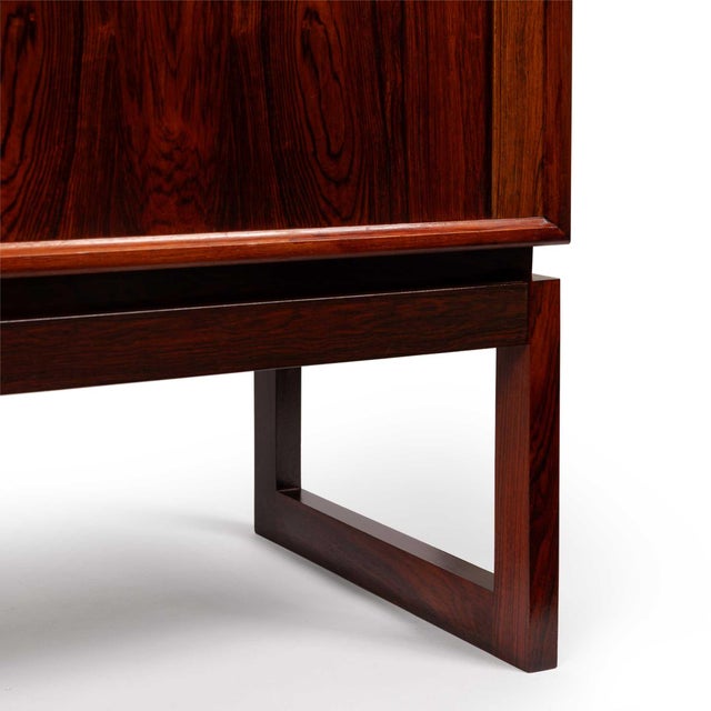 Vintage Axel Christiansen Odder Rosewood Tambour Credenza Sideboard 1960s For Sale - Image 10 of 12