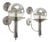Mid-Century European Chrome Wall Sconces with Mirrored Globe Shades, 1960, Set of 2 For Sale