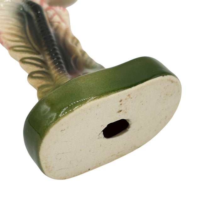 Mid 20th Century California Pottery Ceramic on the Prowl Pink Flamingo Figurine For Sale - Image 9 of 10