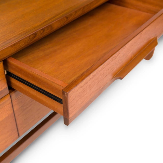 Wood Vintage Mid-Century G-Plan Lowboy Dresser With Vanity For Sale - Image 7 of 12