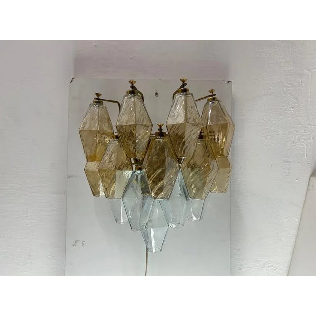 Murano Glass Polygon Sconces, 1970s, Set of 2 For Sale - Image 6 of 8