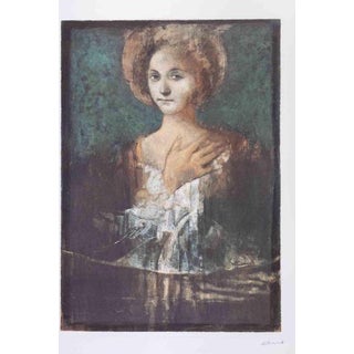 Alessandro Kokocinski, Renaissance Woman, 1990s, Lithograph For Sale