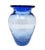 A vintage small Blenko cobalt blue crackle glass flower vase. Likely made in the 1960s. The glass is thick and crackled on...