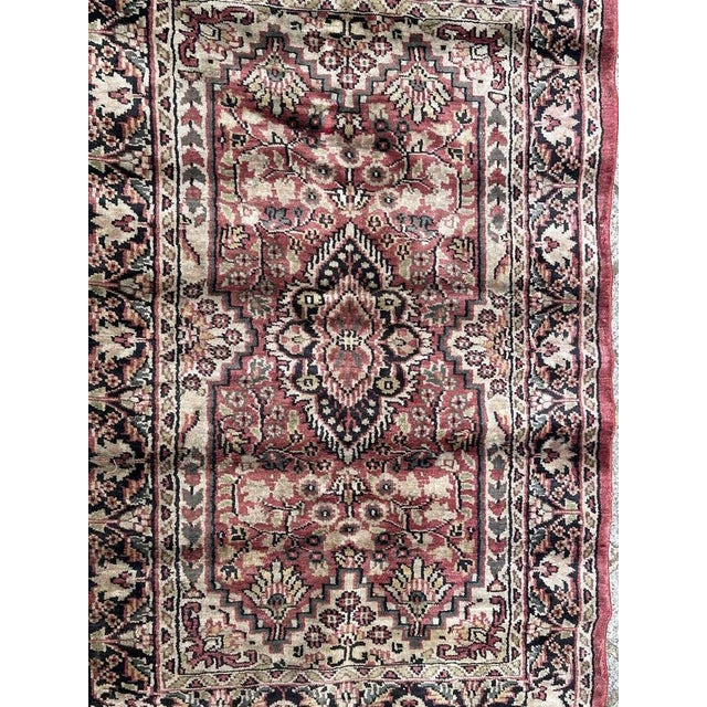 Small Vintage Chinese Silk Rug, 1980s For Sale - Image 10 of 14