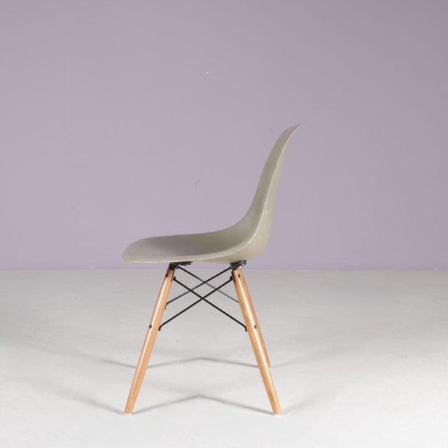 Dining Chairs in Sea Foam Green Fiberglass by Charles & Ray Eames for Herman Miller, USA, 1960s, Set of 4 For Sale - Image 6 of 14