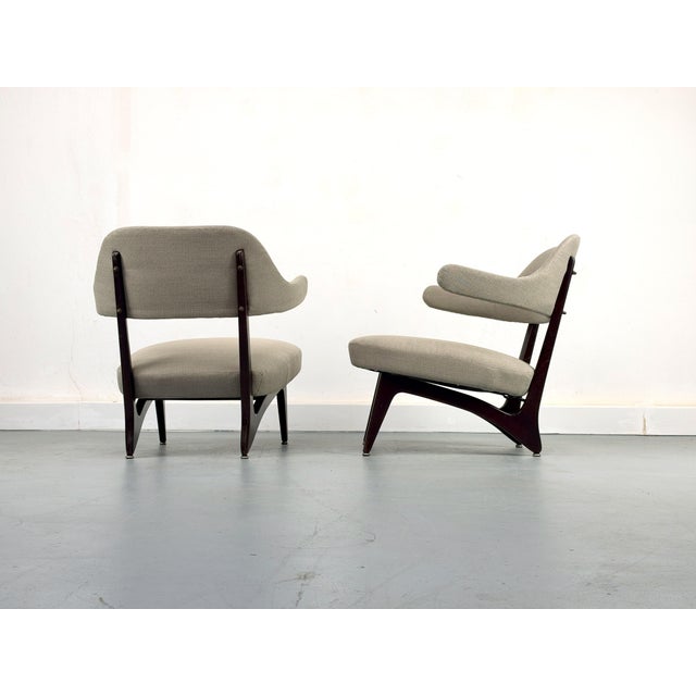 Mid-Century Modern Lounge Chairs, 1950s, Set of 2 For Sale - Image 3 of 18