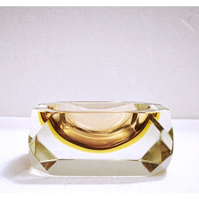 Vintage Murano Sommerso Glass Ashtray by Bucella Cristalli, 1960s For Sale - Image 14 of 18