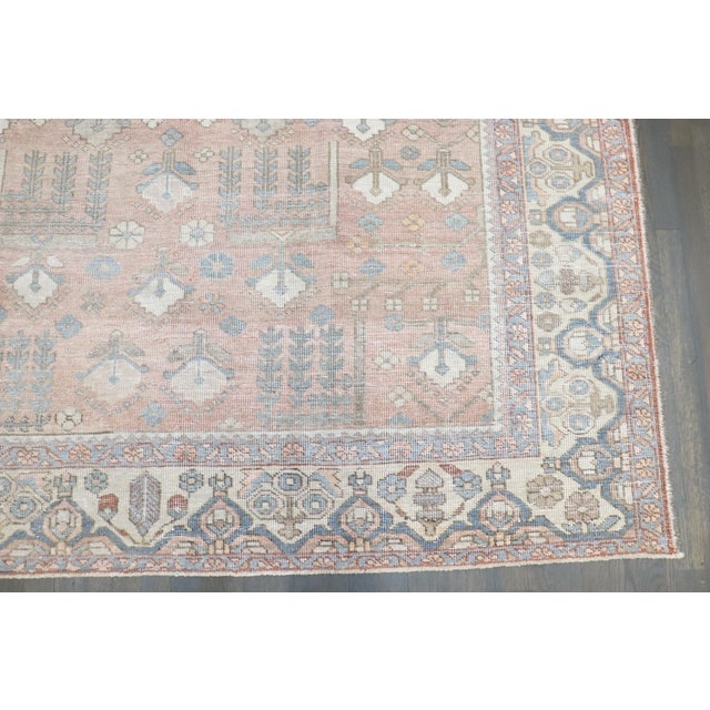 Pink Soft Pink Persian Heriz Rug no. j5321 For Sale - Image 8 of 10
