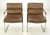 Mid-Century Modern Pace Chrome and Mocha Leather Cantilevered Armchairs - a Pair For Sale - Image 3 of 8