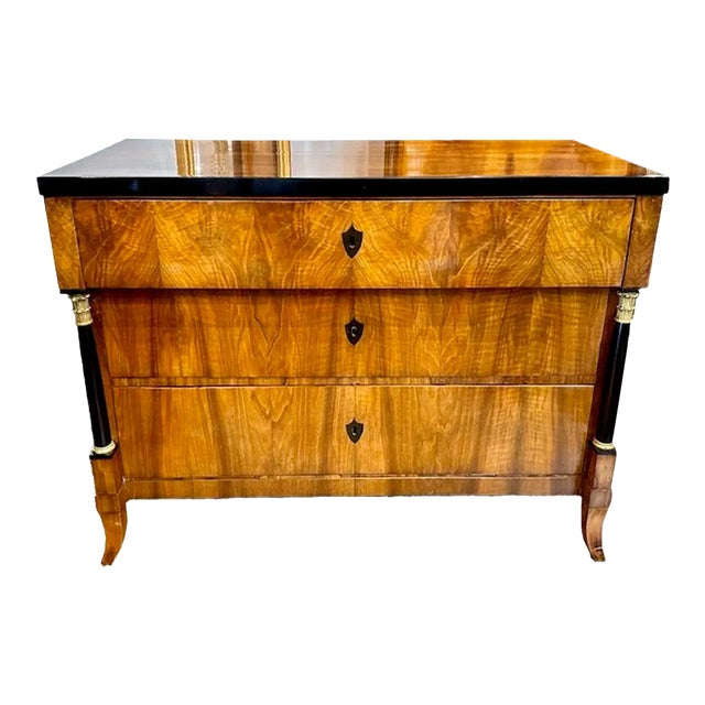 19th Century Biedermeier Commode With Ebonized Details For Sale