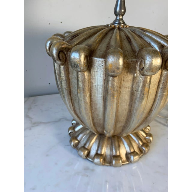 Early 21st Century Hollywood Regency White Gold Lamp by Bryan Cox For Sale In Los Angeles - Image 6 of 13