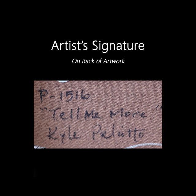 Tell Me More - Original Contemporary Figurative Painting on Canvas by Kyle Paliotto For Sale - Image 9 of 9
