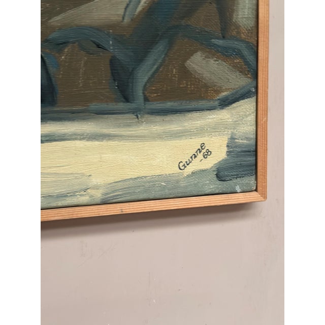 Gunne, Landscape, 1968, Oil Painting on Canvas, Framed For Sale - Image 13 of 18