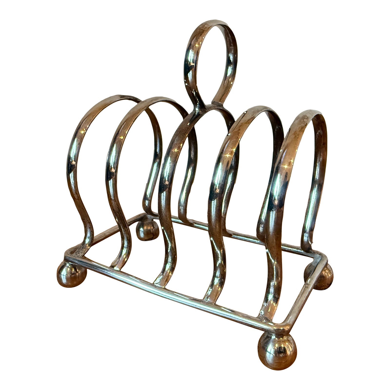 Vintage Silver Plate Toast Rack | Chairish
