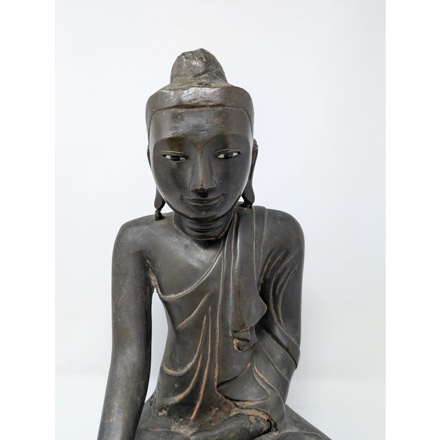 Late 19th Century Burmese Bronze Buddha: Mandalay Style For Sale In Portland, OR - Image 6 of 9