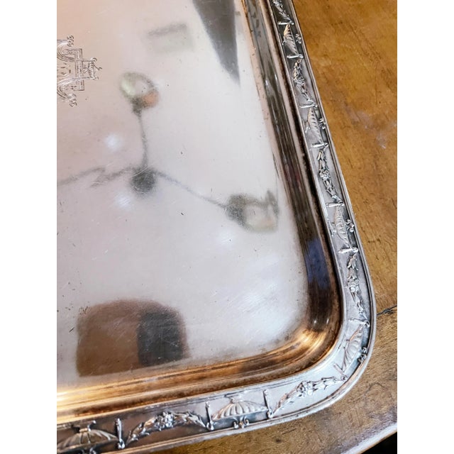 Reed & Barton Antique Silver Plated Serving Platter From the Hotel Pennsylvania Nyc For Sale - Image 4 of 9