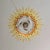 Amber Murano Chandelier Ceiling Light Original Palmette, Amber Glasses and Transparent Glass For Sale - Image 8 of 12