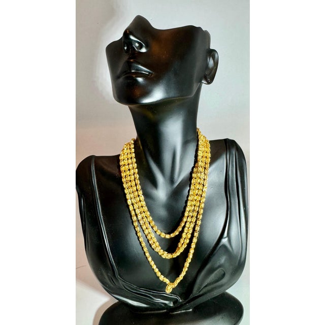 Gold Vintage 18 Karat Yellow Gold 93.4Gm, Designer Chain, 3.64 mm Necklace, 57 " Long For Sale - Image 8 of 18