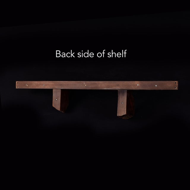 Organic Rustic 1960s Live-Edge Redwood Wall Shelves For Sale - Image 12 of 18