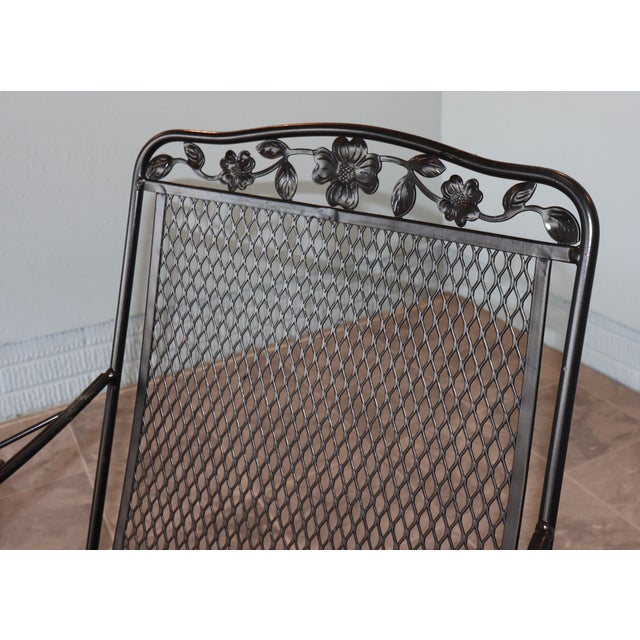 Vintage Russel Woodard "Primrose" Wrought Iron Family Patio, 7 Pieces For Sale - Image 13 of 18