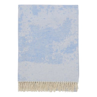 Blue Jacquard Plaid with Stucco Motif by Villa Como For Sale