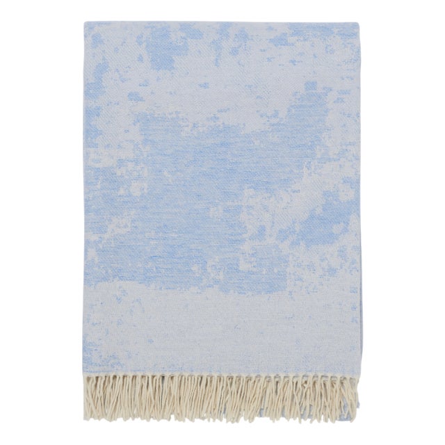 Blue Jacquard Plaid with Stucco Motif by Villa Como For Sale