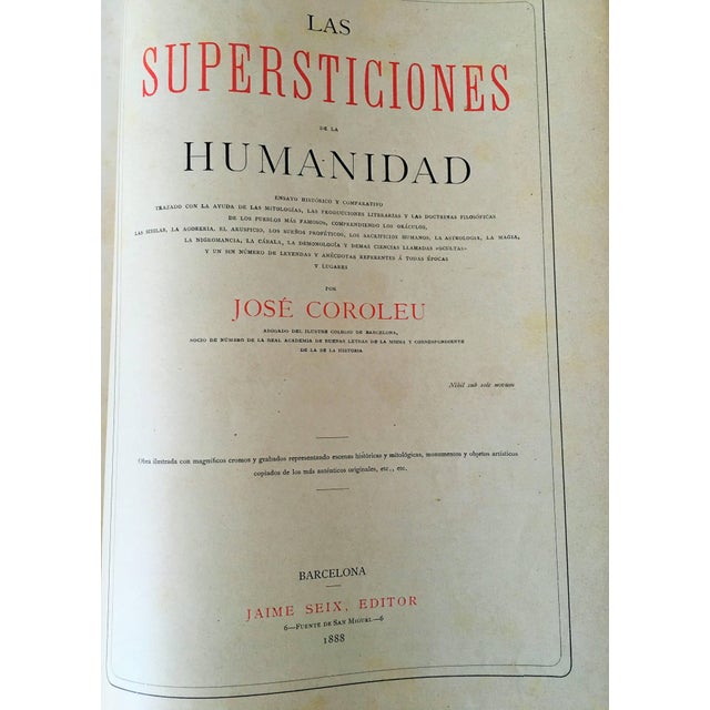 Baroque 19th Century Masterpiece Big Book "The Superstitions of Humanity" For Sale - Image 3 of 10