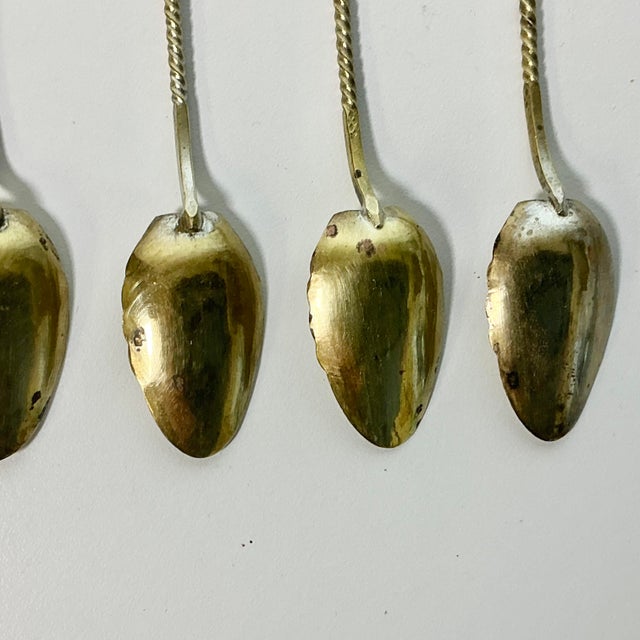 Late 19th C. Antique Art Deco Egyptian Sphinx Demitasse Spoons - Set of 7 For Sale - Image 14 of 14