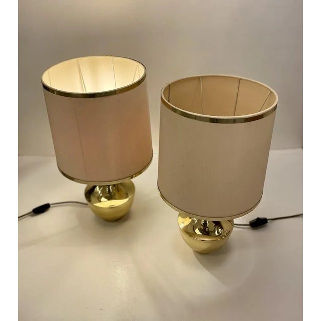 1970s Italian Brass Table Lamp, 1970s, Set of 2 For Sale - Image 5 of 11