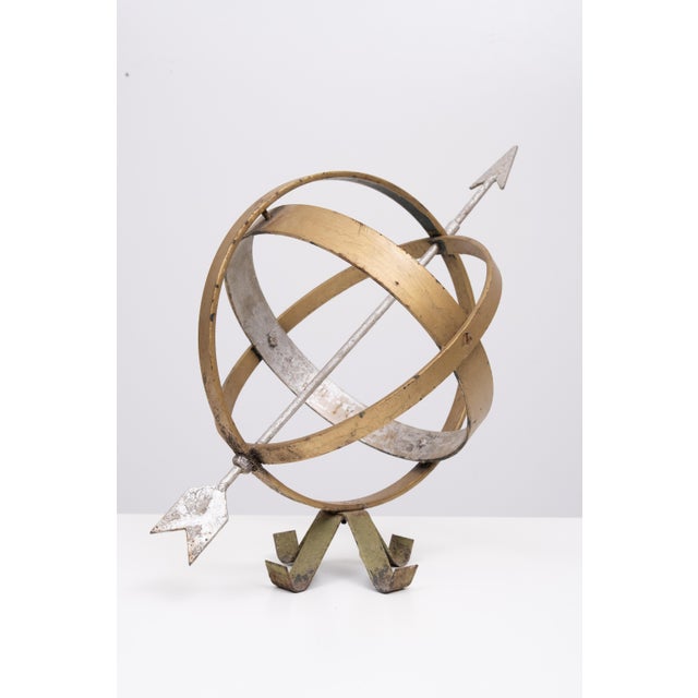 Vintage Handmade Metal Sundial, 1950s For Sale - Image 9 of 10