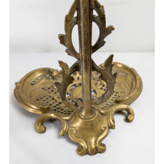 Bronze 19th Century French or Austrian Bronze Rococo Revival Fireplace Tool Set For Sale - Image 8 of 18