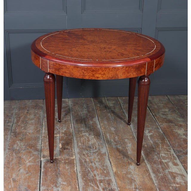 Art Deco French Burr Yew Games Table, 1925 For Sale - Image 13 of 16