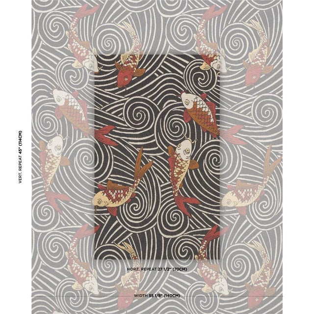 A lively large-scale allover pattern, Koi Fish fabric brims with rhythm and movement. Made of recycled cotton and woven in...
