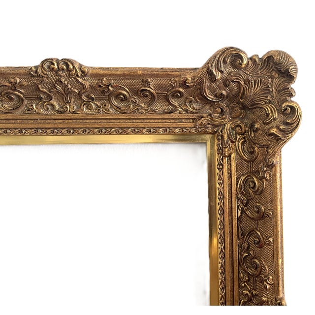 Large Louis XIV Style Carved Gilt Frame, 1930s For Sale - Image 6 of 11
