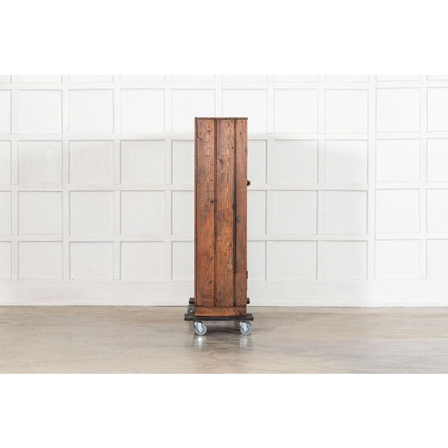 Wood 19th Century English Pine Locker Cabinet, 1890s For Sale - Image 7 of 15
