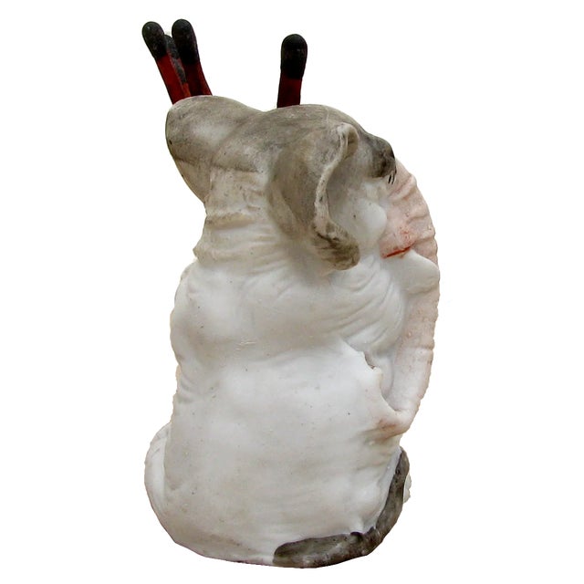 Shabby Chic Vintage Elephant Bisque Match Striker / Pyrogene For Sale - Image 3 of 5