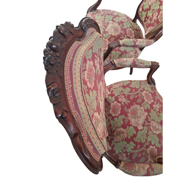 Brown Vintage Armchairs in Cherry Wood, 1960s, Set of 2 For Sale - Image 8 of 13