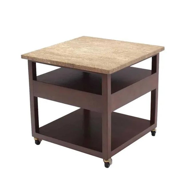 Vintage Mid Century Harvey Probber Marble-Top Single Drawer End Tables- a Pair For Sale - Image 9 of 10